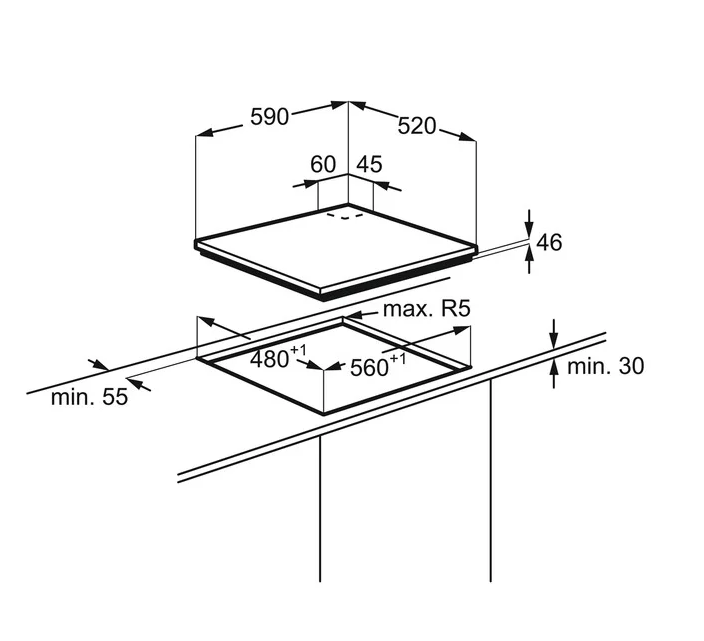 Газовая варочная панель ELECTROLUX KGG6426K