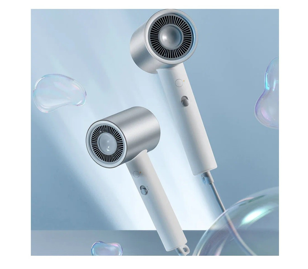 Фен Xiaomi Mijia Water Ionic Hair Dryer H500, белый/серебристый Фен Xiaomi Mijia Water Ionic Hair Dryer H500, белый/серебристый