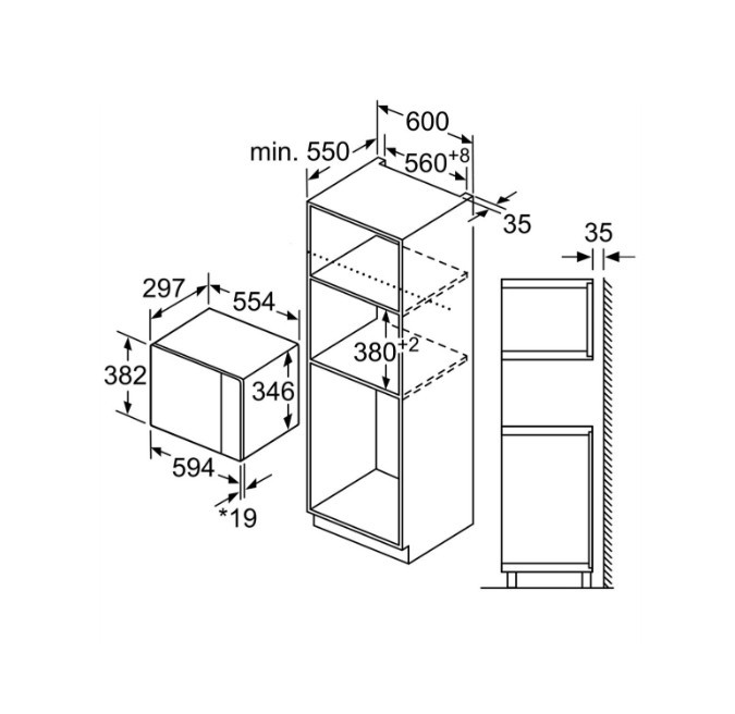 Встраиваемая микроволновая печь Bosch BFL554MB0