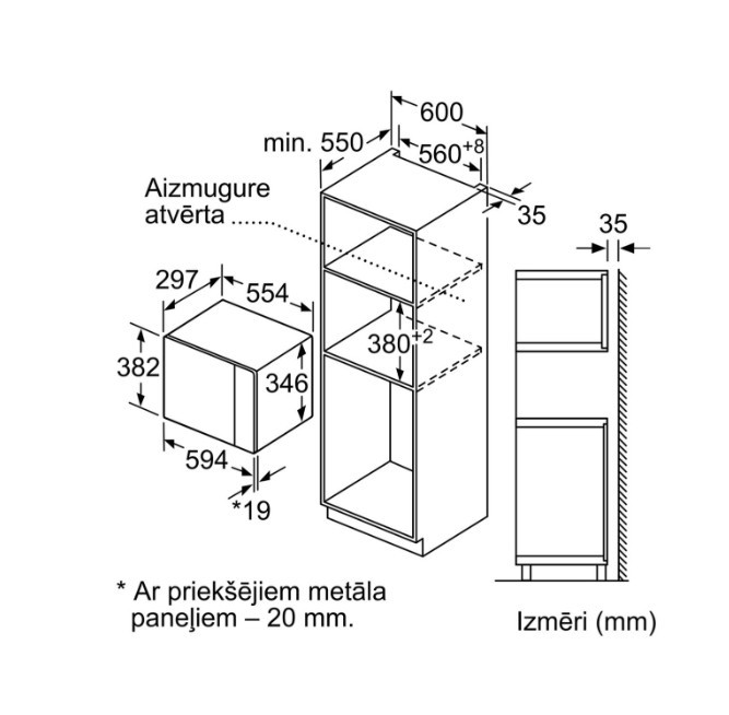 Встраиваемая микроволновая печь Bosch BFL524MB0