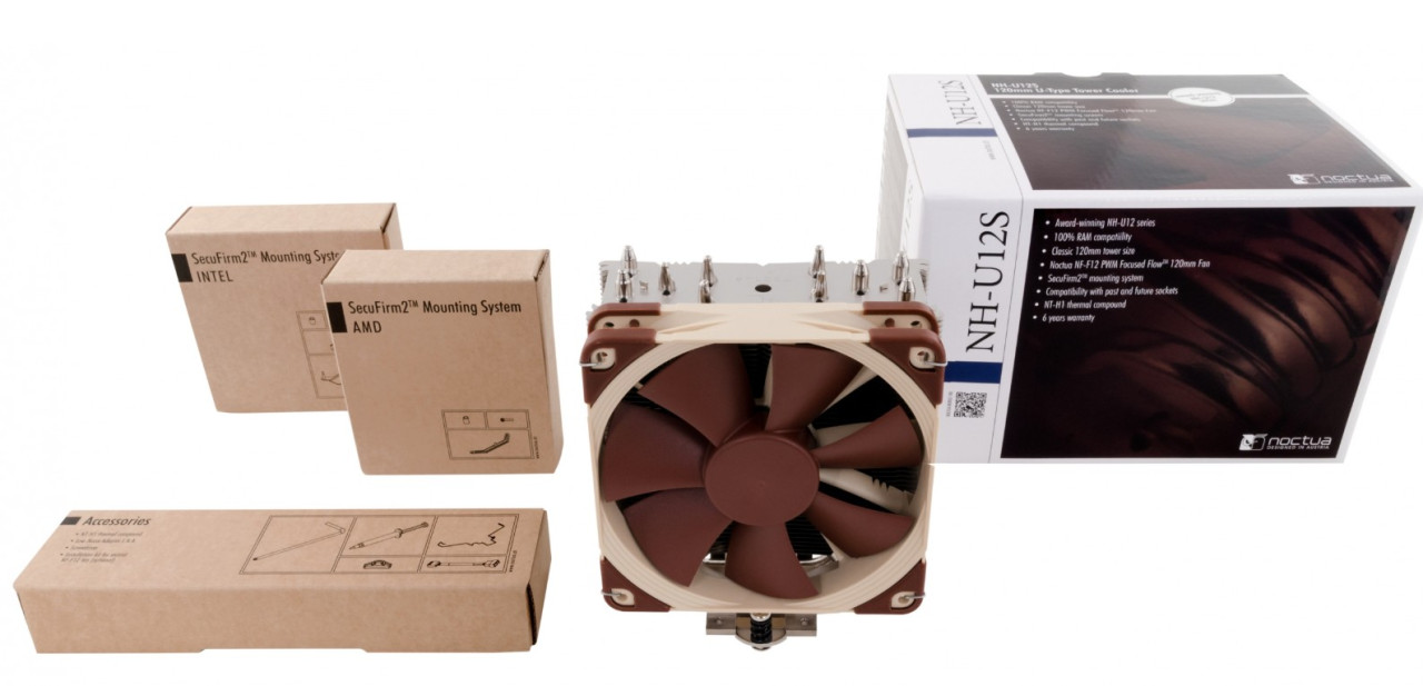 Кулер Noctua NH-U12S chromax.black, socket Intel LGA1700/1200/115x/2066/2011-3; AMD AM4/AM5, 120mm fan, 4-pin PWM