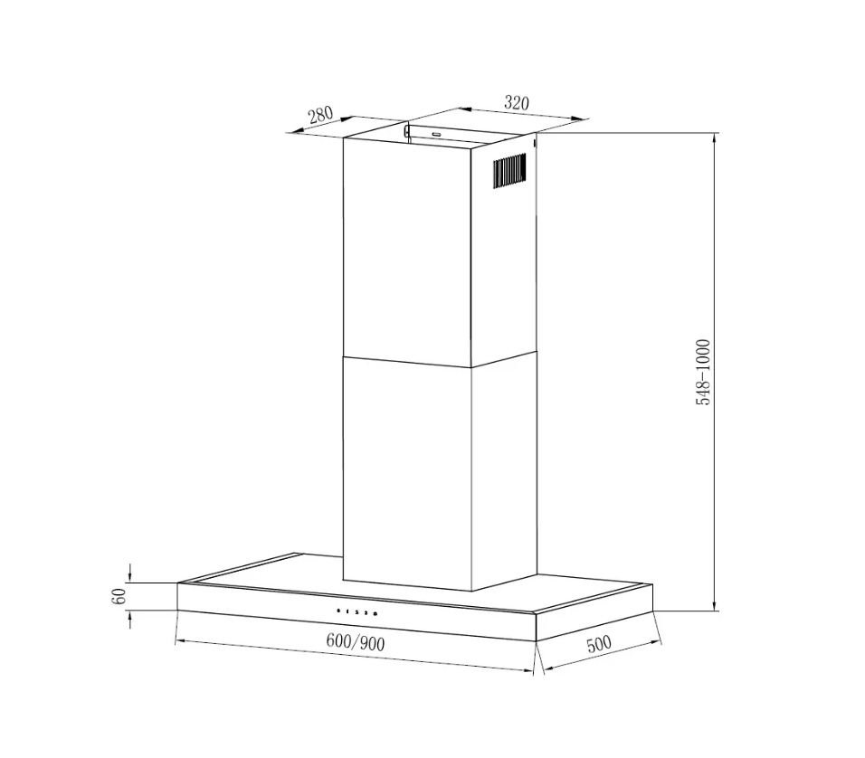 Вытяжка купольная KRONA 600 RUT inox 3P-S Вытяжка купольная KRONA 600 RUT inox 3P-S