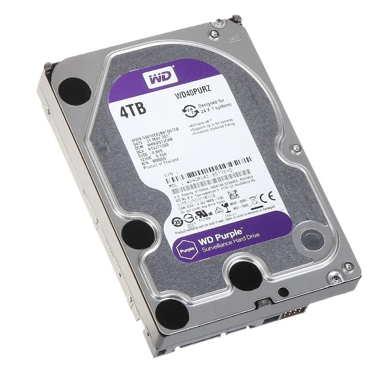 Жесткий диск Western Digital WD Purple 4 TB (WD40PURZ)