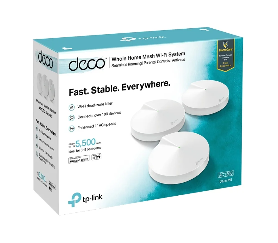 WI-FI роутер TP-LINK Deco M5 MESH (3-pack) WI-FI роутер TP-LINK Deco M5 MESH (3-pack)