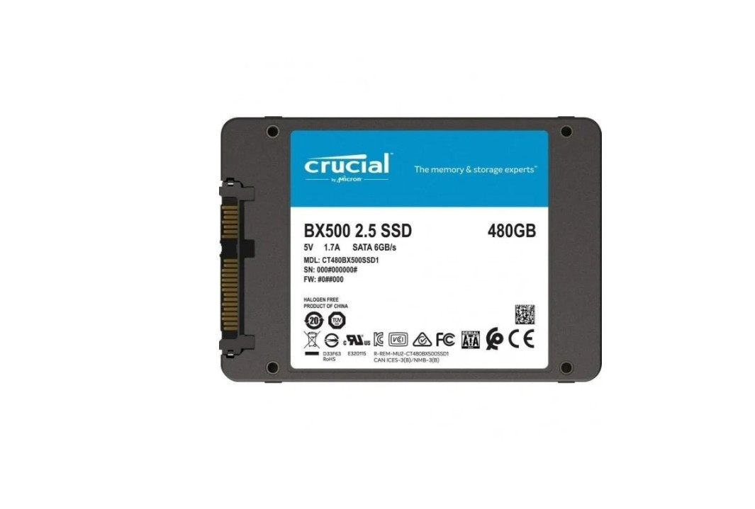 Твердотельный накопитель Crucial BX 480 ГБ SATA CT480BX500SSD1