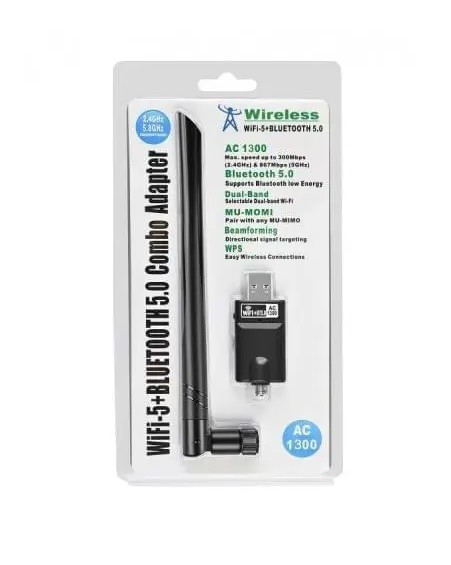Беспроводной USB3.0 адаптер Wi-Fi, BT5.0 KS-IS KS-528 Беспроводной USB3.0 адаптер Wi-Fi, BT5.0 KS-IS KS-528
