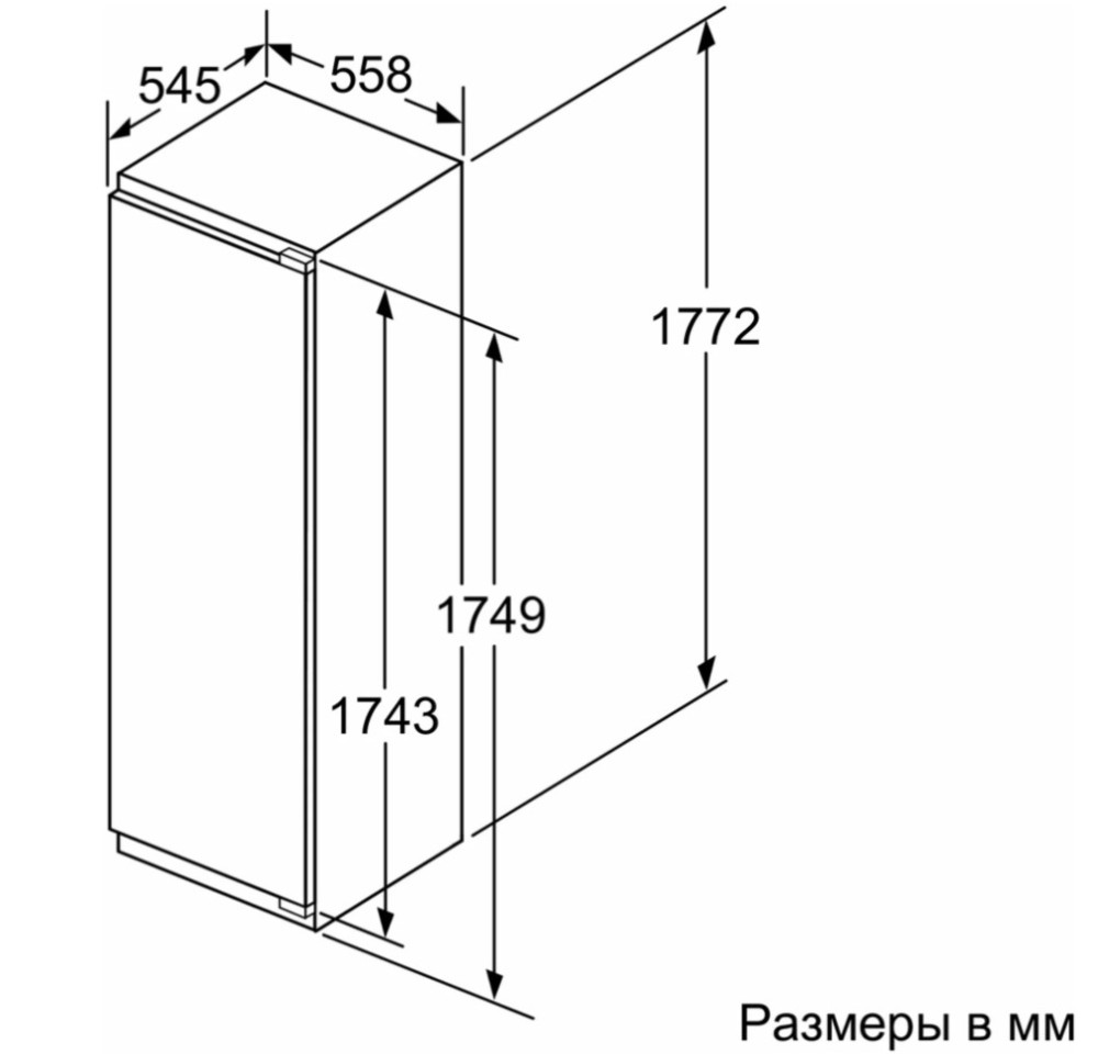 Встраиваемый холодильник Bosch KIF81PD20R, белый Встраиваемый холодильник Bosch KIF81PD20R, белый