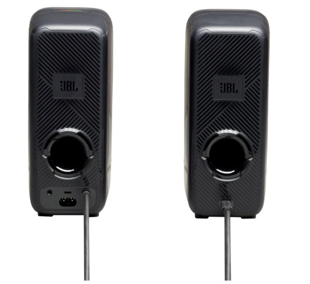 Колонки 2.0 JBL Quantum Duo / 20W / Bluetooth / Питание - 220В / Чёрный / корпус - пластик Колонки 2.0 JBL Quantum Duo / 20W / Bluetooth / Питание - 220В / Чёрный / корпус - пластик