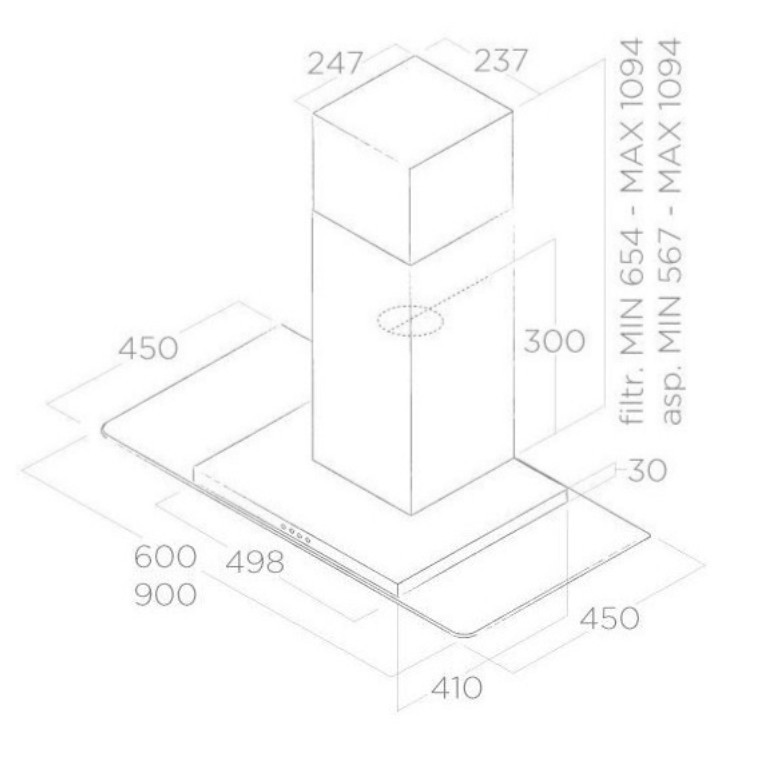 Вытяжка Elica FLAT GLASS IX/A/60 Вытяжка Elica FLAT GLASS IX/A/60