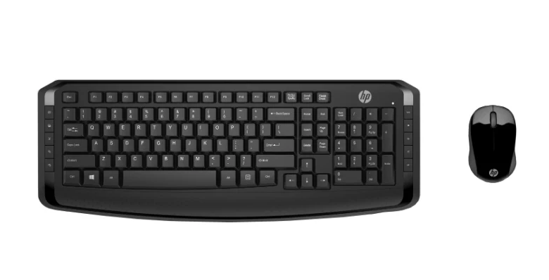 Комплект беспроводной клавиатура+мышь HP 300 Wireless Black (3ML04AA)