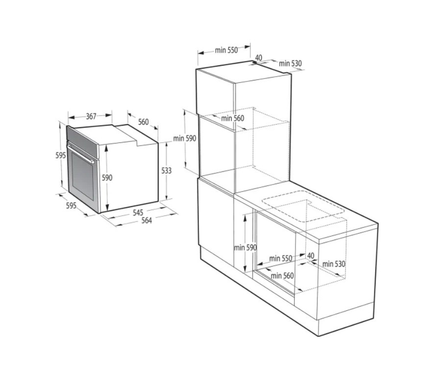 Духовой шкаф Gorenje BPS6737E14BG, черный