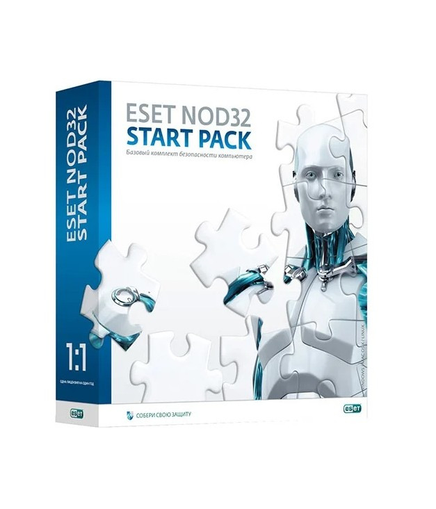 Антивирус ESET NOD32 Start Pack, лицензия на 1 год на 1ПК