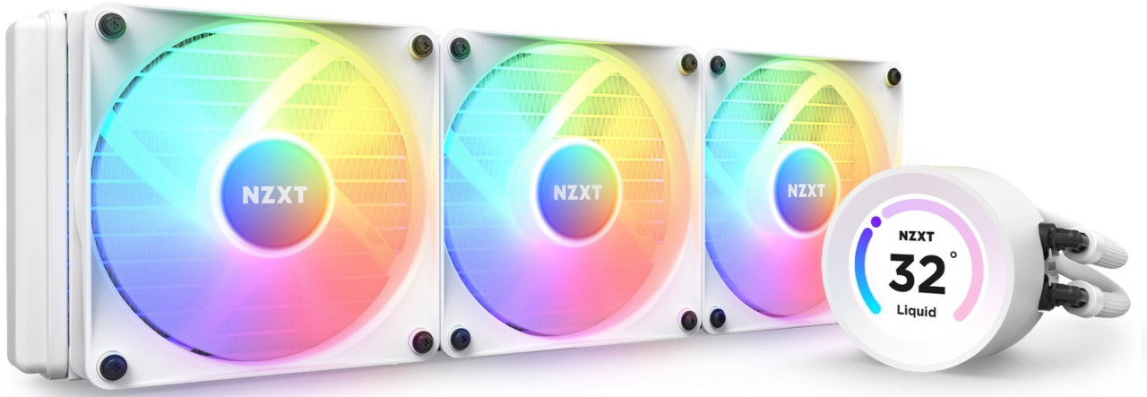 СВО для процессора NZXT Kraken Elite 360 RGB LCD белый