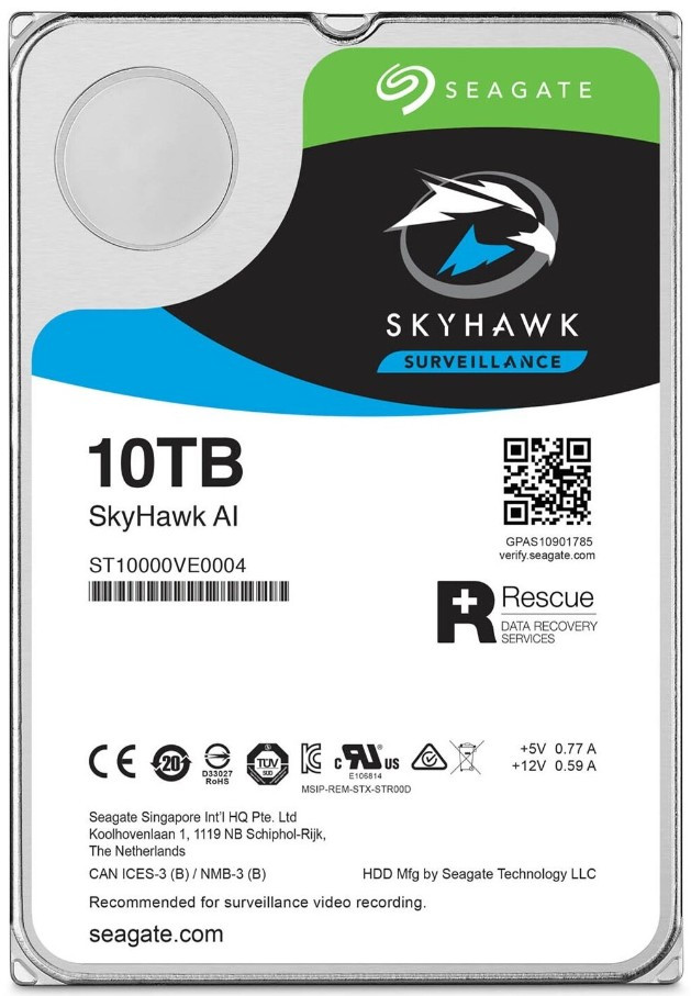 Жесткий диск SEAGATE SkyHawk AI HDD 10TB