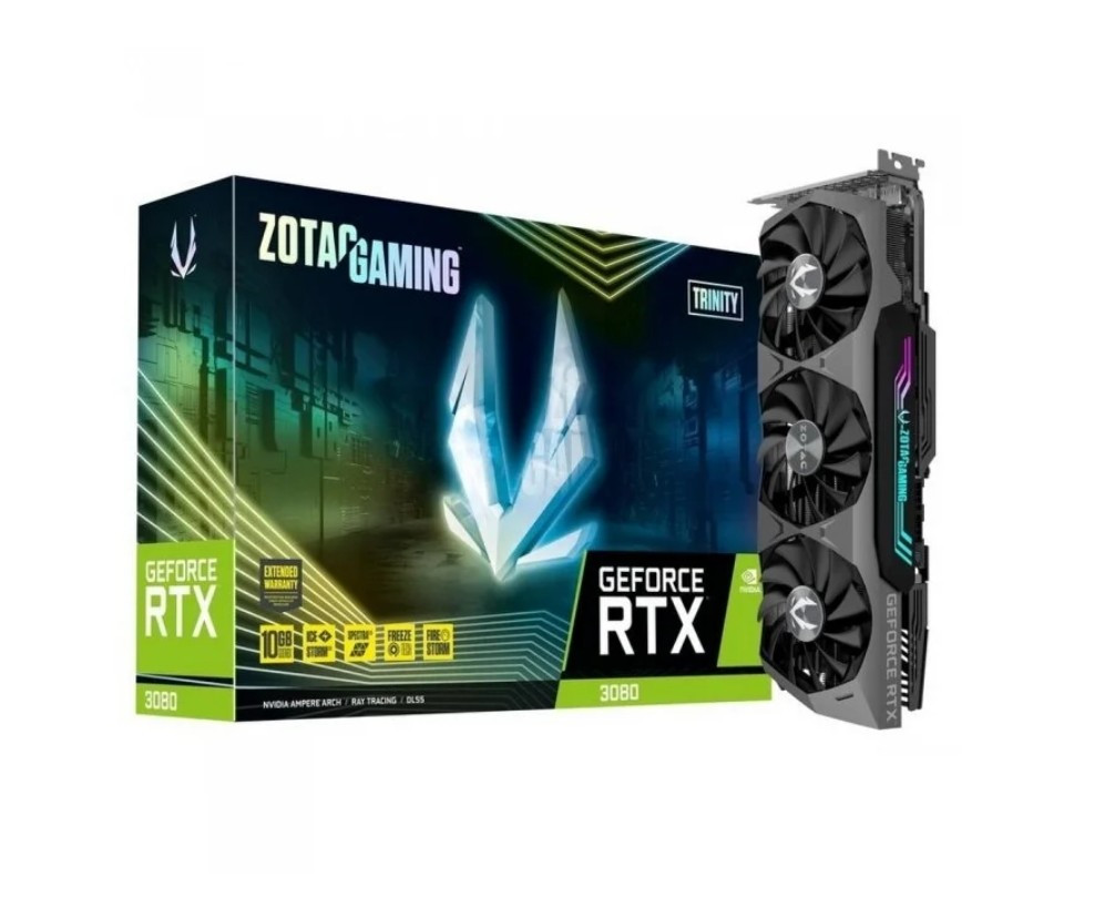 Видеокарта 10 Gb Zotac GeForce RTX 3080 TRINITY (ZT-A30800D-10PLHR)