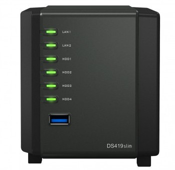 Сетевой накопитель SYNOLOGY DS419slim Сетевой накопитель SYNOLOGY DS419slim