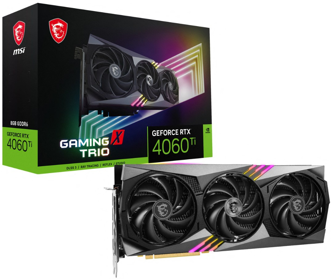 Видеокарта MSI GeForce RTX 4060 Ti Gaming X Trio 8GB DLSS 3