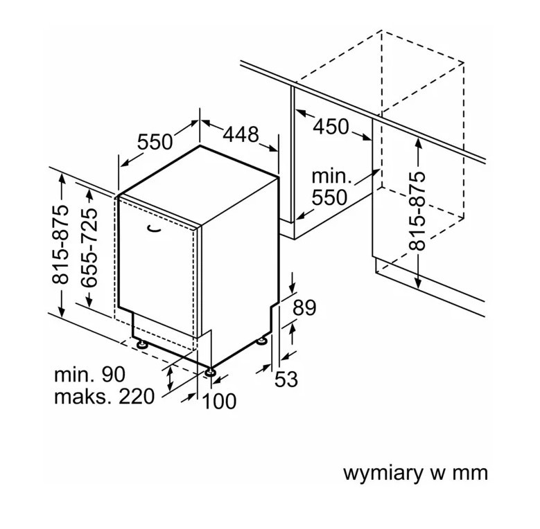 Встраиваемая посудомоечная машина Bosch SPV 2IKX10 E