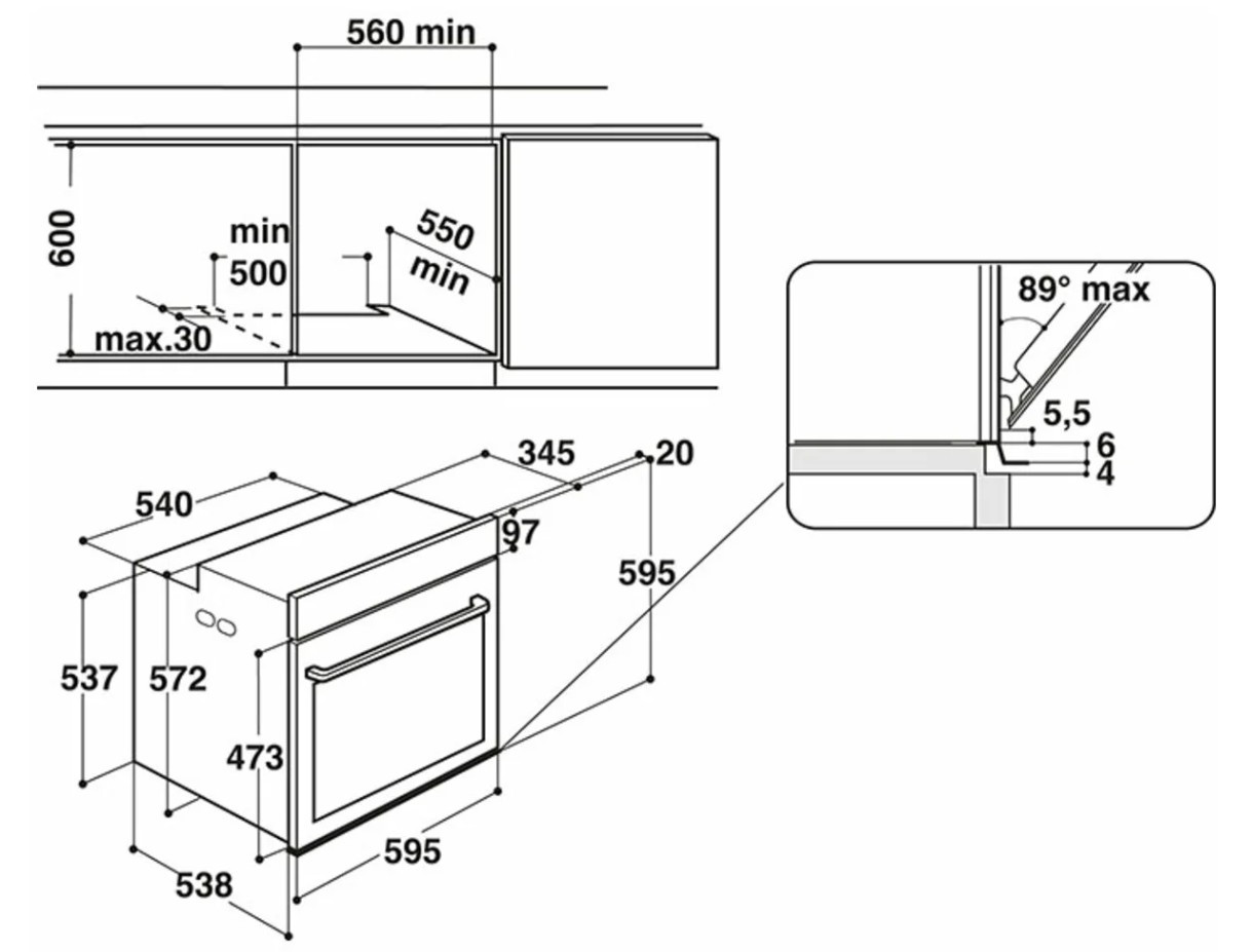 Электрический духовой шкаф Whirlpool AKZ9 6230 IX, серебристый