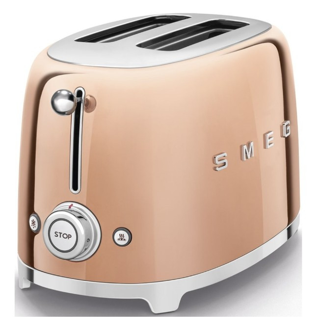 Тостер Smeg TSF01RGEU розовое золото Тостер Smeg TSF01RGEU розовое золото