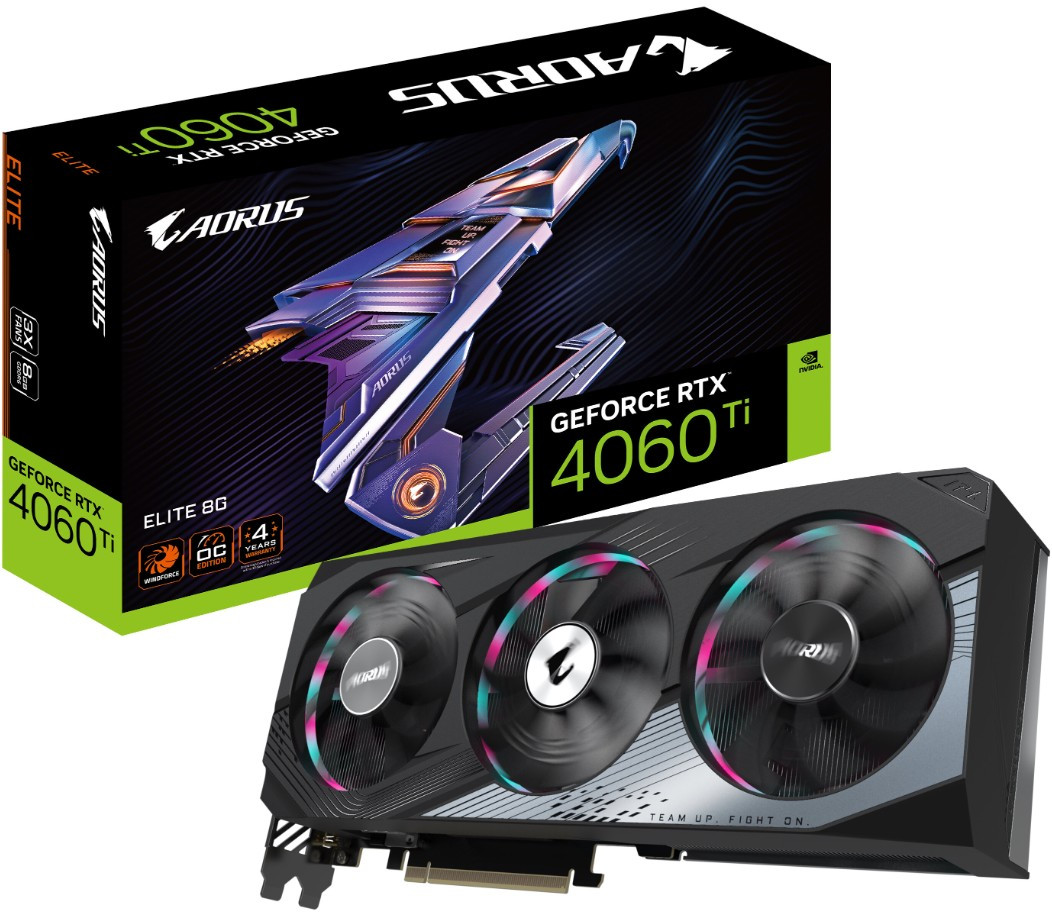 Видеокарта GIGABYTE Aorus GeForce RTX 4060 Ti 8GB DLSS 3