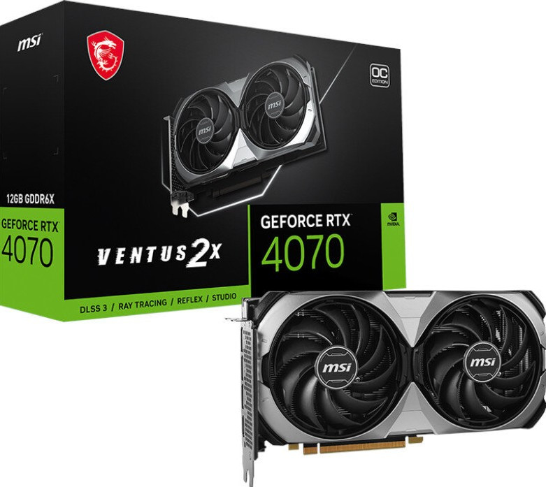 Видеокарта MSI GeForce RTX 4070 Ventus 2X E OC 12GB