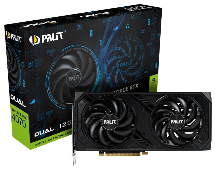 Видеокарта PALIT GeForce RTX 4070 Dual 12GB DLSS 3