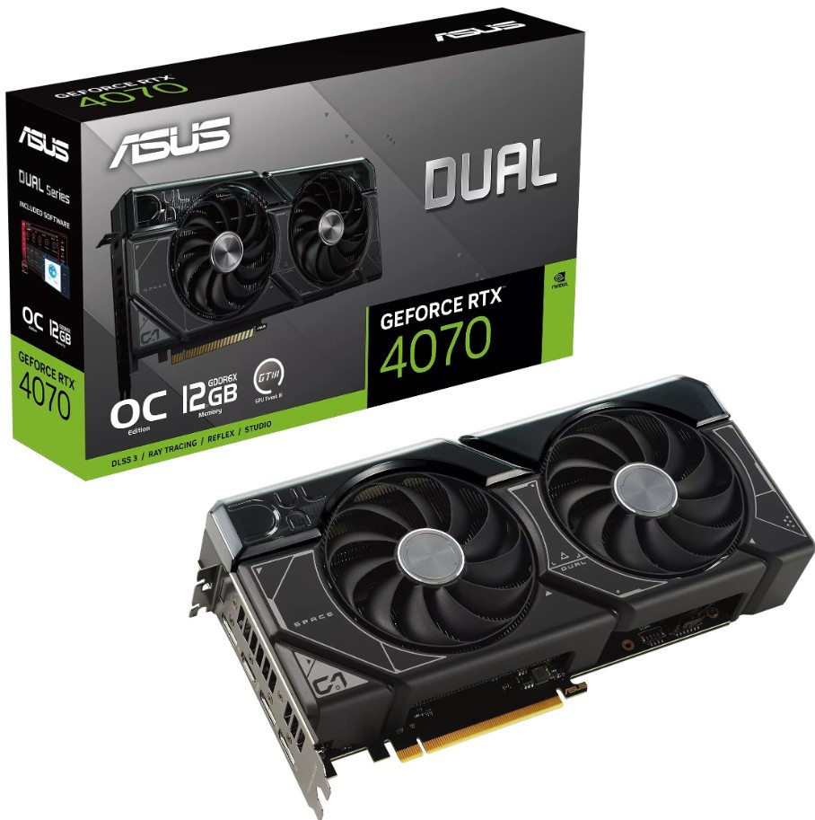 Видеокарта ASUS GeForce RTX 4070 Dual OC 12GB DLSS 3