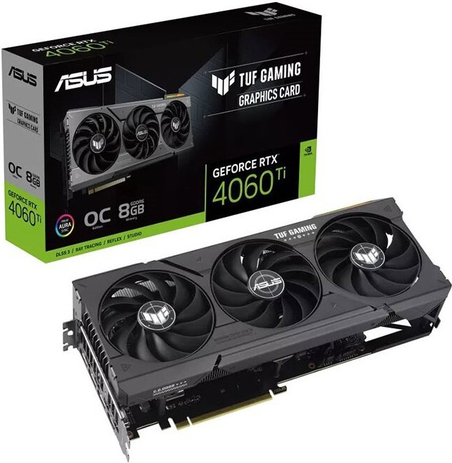 Видеокарта ASUS TUF Gaming GeForce RTX 4060 Ti OC 8GB DLSS 3