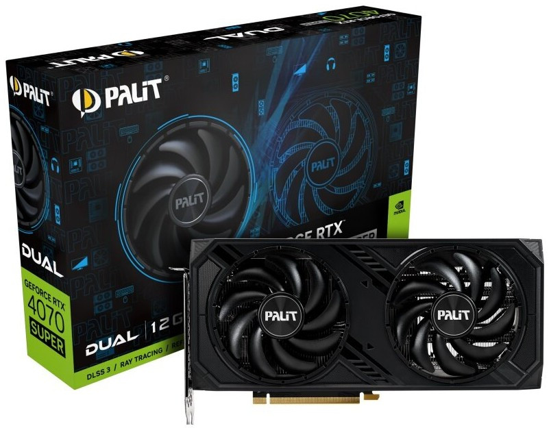 Видеокарта PALIT GeForce RTX 4070 Super Dual 12GB