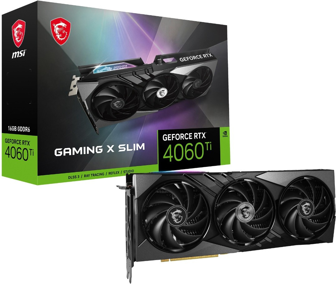 Видеокарта MSI GeForce RTX 4060 Ti Gaming X Slim 16GB DLSS 3