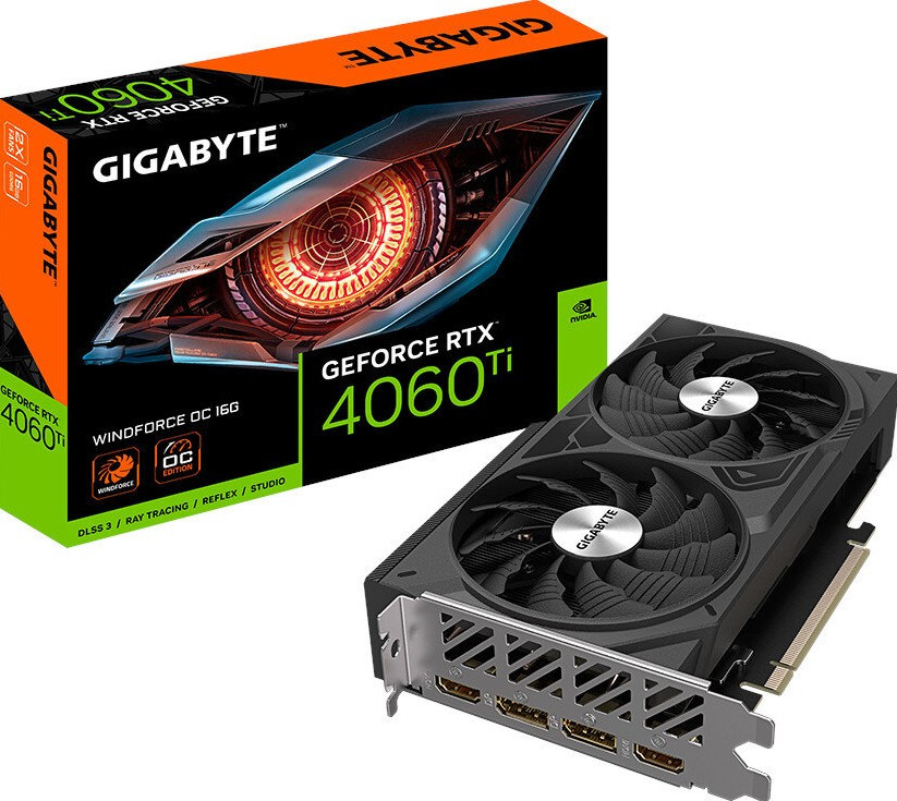 Видеокарта GIGABYTE GeForce RTX 4060 Ti WindForce OC 16GB