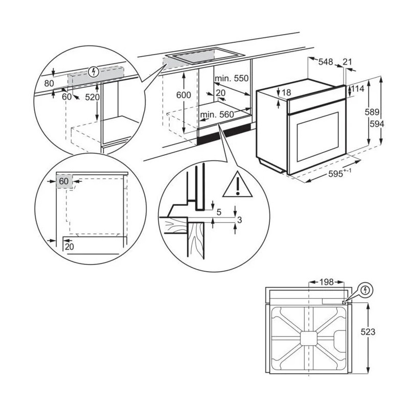 Духовой шкаф electrolux oed3h50v white