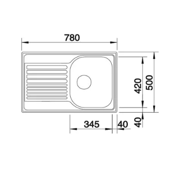 Мойка Blanco Tipo 45S Compact нержавеющая сталь матовая Мойка Blanco Tipo 45S Compact нержавеющая сталь матовая