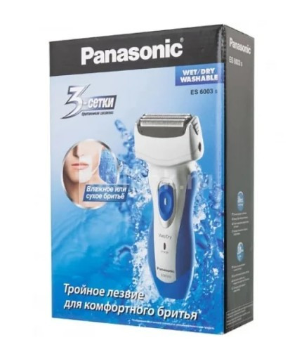 Электробритва Panasonic ES-6003, синий/серебристый Электробритва Panasonic ES-6003, синий/серебристый