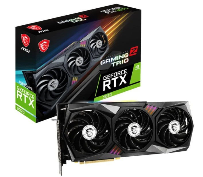 Видеокарта MSI GeForce RTX 3070 GAMING Z TRIO 8G LHR Видеокарта MSI GeForce RTX 3070 GAMING Z TRIO 8G LHR