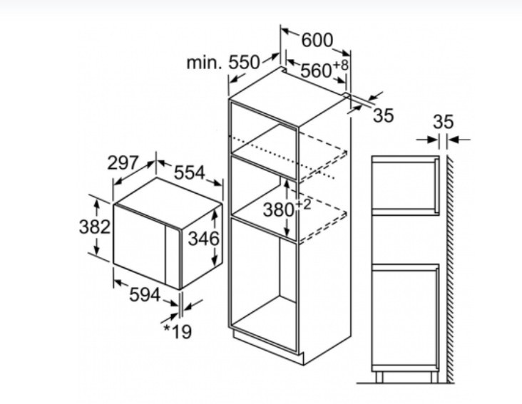Встраиваемая микроволновая печь Bosch BFL524MS0