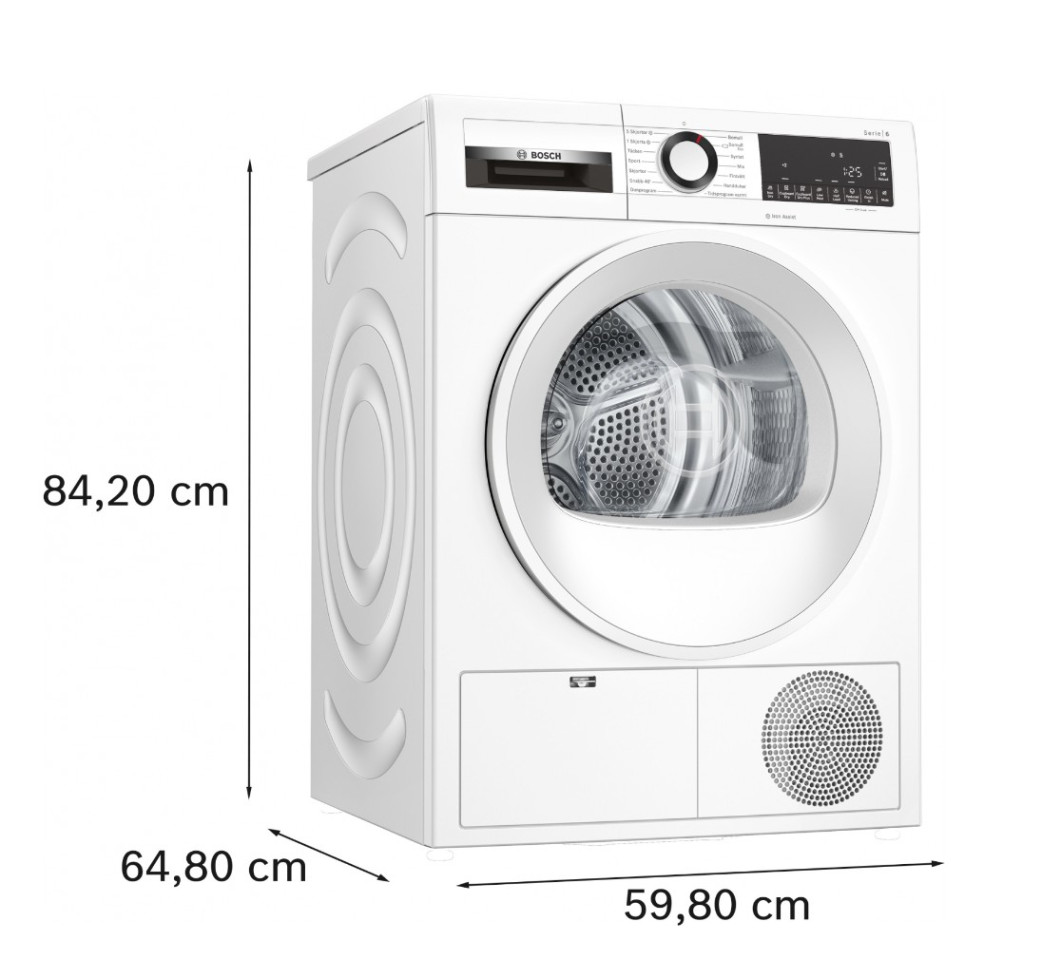 Сушильная машина с тепловым насосом BOSCH WQG242AASN