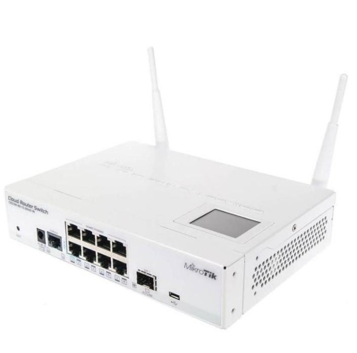 Коммутатор Mikrotik RouterBoard CRS109-8G-1S-2HnD-IN с WiFi беспроводной сетью
