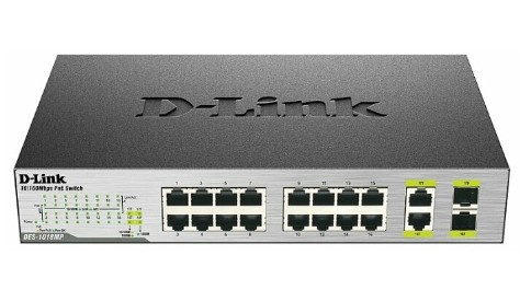 Коммутатор D-LINK DES-1018MP с 16 портами 10/100Base-TX, 2 комбо-портами 100/1000Base-T/SFP и функцией энергосбережения Коммутатор D-LINK DES-1018MP с 16 портами 10/100Base-TX, 2 комбо-портами 100/1000Base-T/SFP и функцией энергосбережения