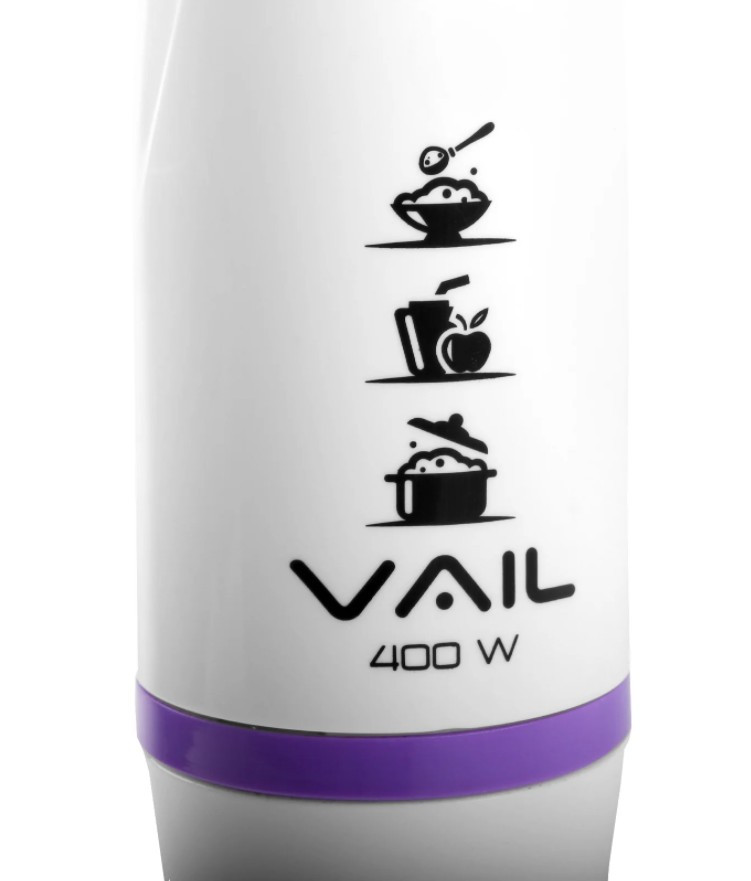 Погружной блендер VAIL VL-5704, белый/фиолетовый