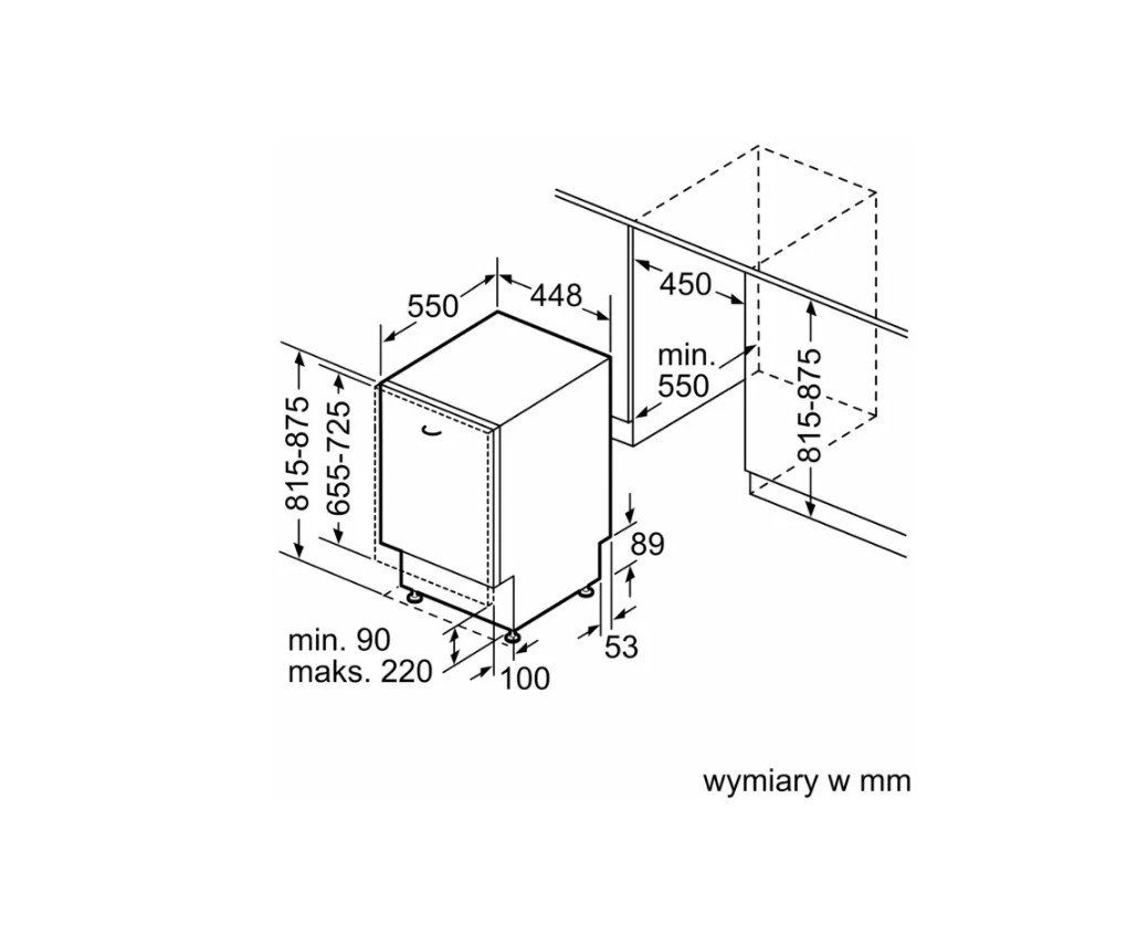 Встраиваемая посудомоечная машина Bosch SPV 2IKX10 E