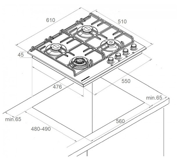 Варочная панель Kuppersberg FS601 C Bronze Варочная панель Kuppersberg FS601 C Bronze