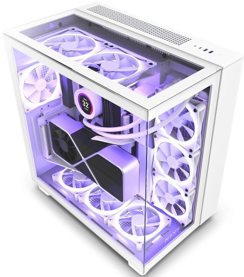 Корпус компьютерный NZXT H9 Elite Midi белый