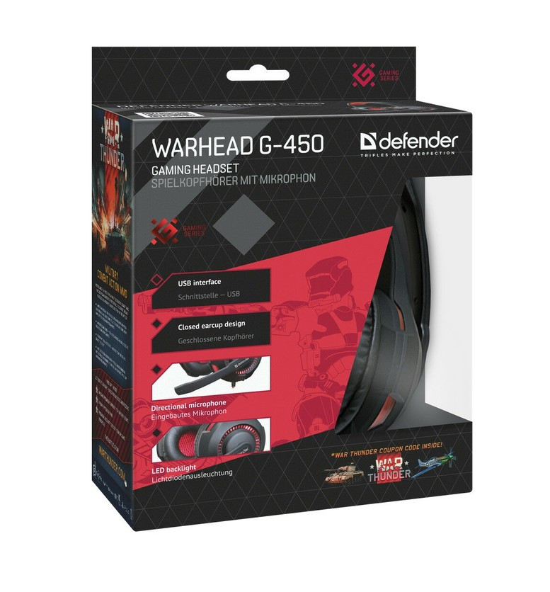 Компьютерная гарнитура Defender Warhead G-450
