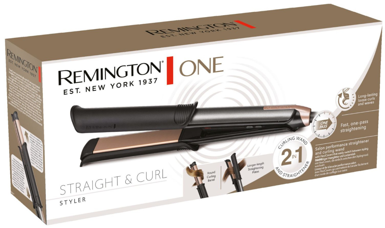 Выпрямитель волос REMINGTON One Straight & Curl S6077