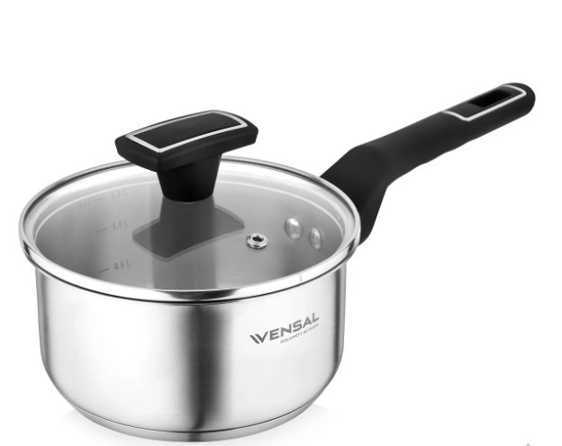 Ковш с крышкой Vensal Velours noir 1500VS 1,6л (16см) Ковш с крышкой Vensal Velours noir 1500VS 1,6л (16см)