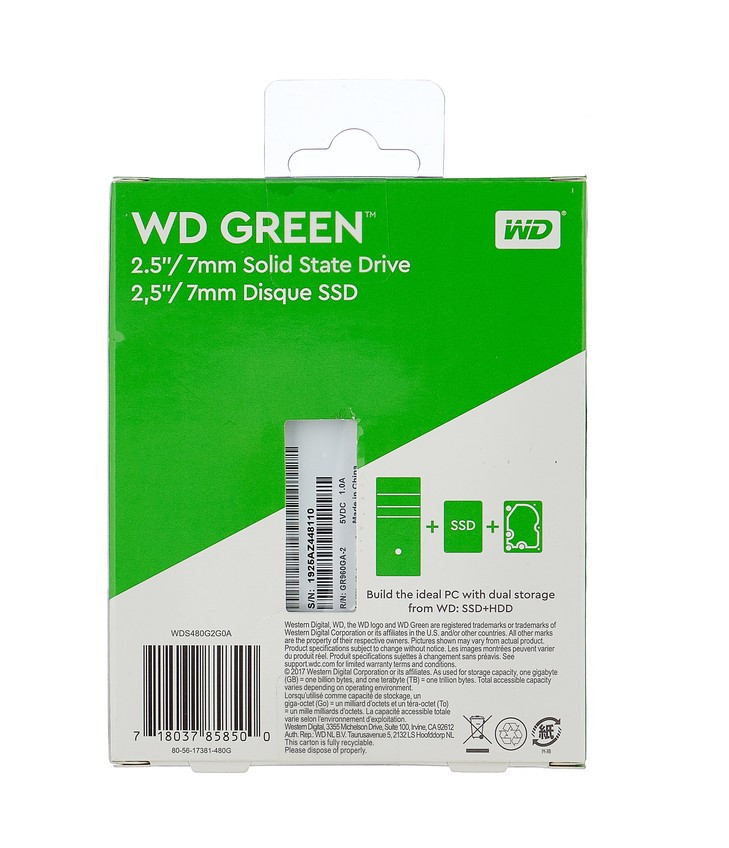 Твердотельный накопитель WD Green SATA3 480Gb WDS480G2G0A Твердотельный накопитель WD Green SATA3 480Gb WDS480G2G0A