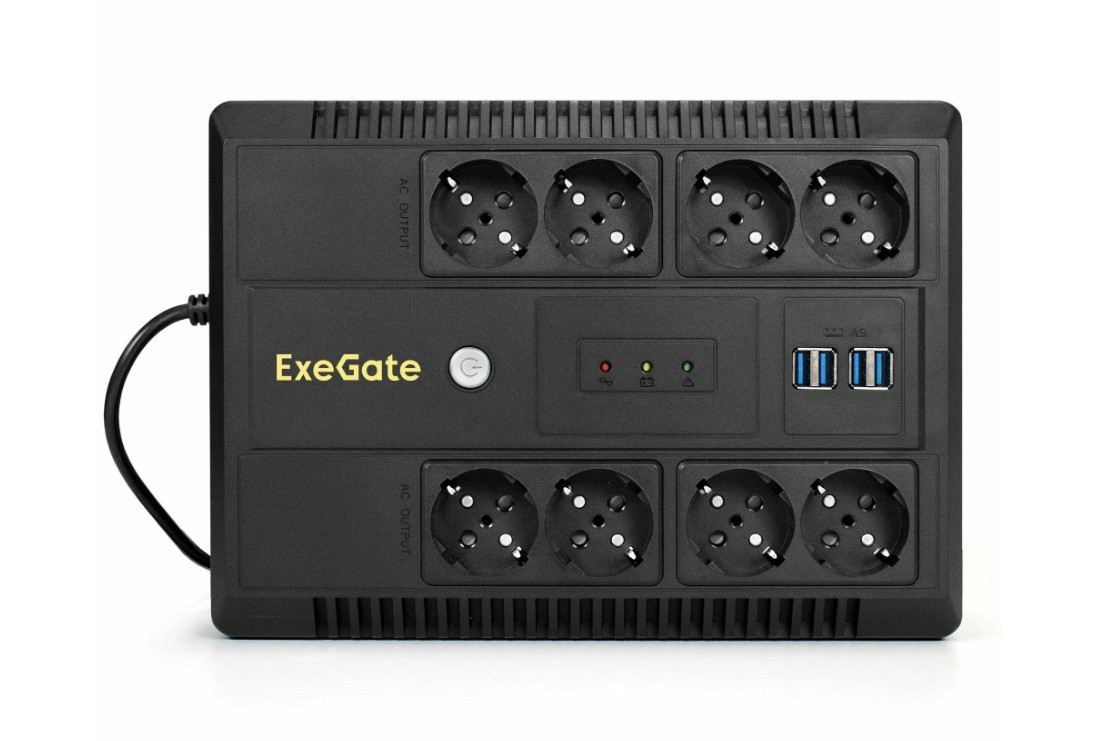 ИБП Exegate NEO NNB-650.LED.AVR.8SH.CH, Black EX295011RUS