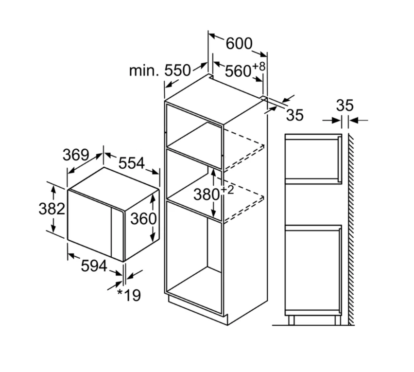 Встраиваемая микроволновая печь Bosch BFL554MB0